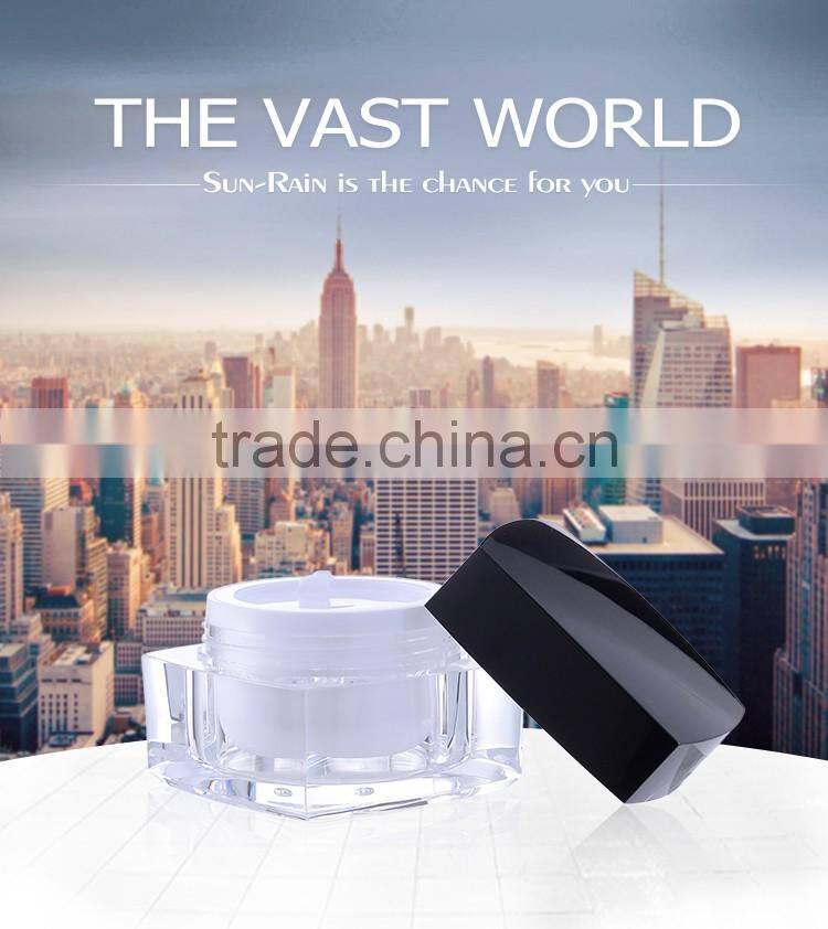Beauty high quality empty luxury face cream white square cosmetic jar