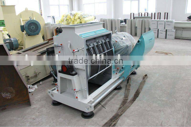 Hammer mills with eucalyptus wood skin after crushing