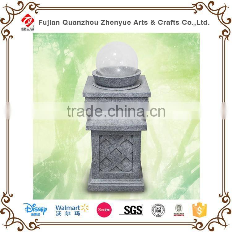 polyresin garden sculpture with light