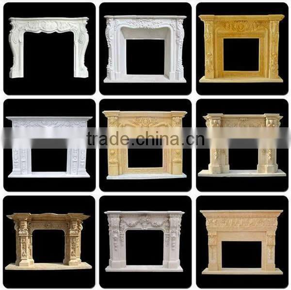 Natural White Fireplace Mantel Stone