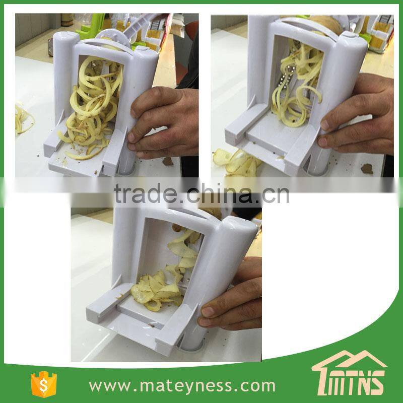 tri-blade plastic spiral vegetable slicer