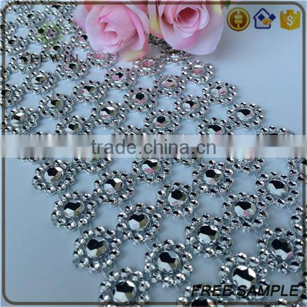 christmas diamond mesh fabric table runner