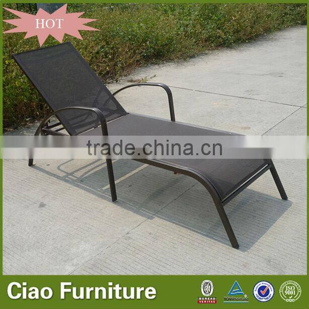 High quality hotel furniture adjustable plastic beach sun lounger
