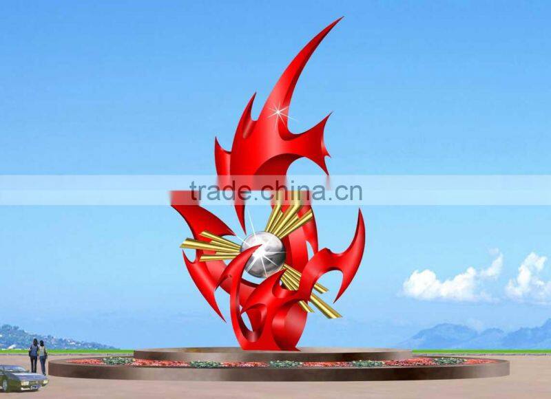 Large Street/city Mark Decoration Outdoor Stainless Steel Statue