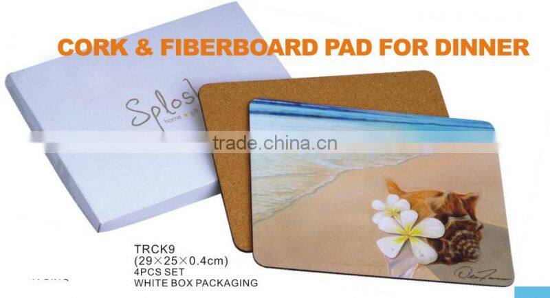 Personalised Seascape Wood Table Mat Set