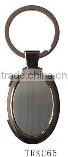 Good quality zinc alloy oval shape custom logo key holder
