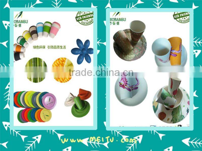 Diswasher safe Endurable Eco-friendly Bamboo fiber Dinner Set