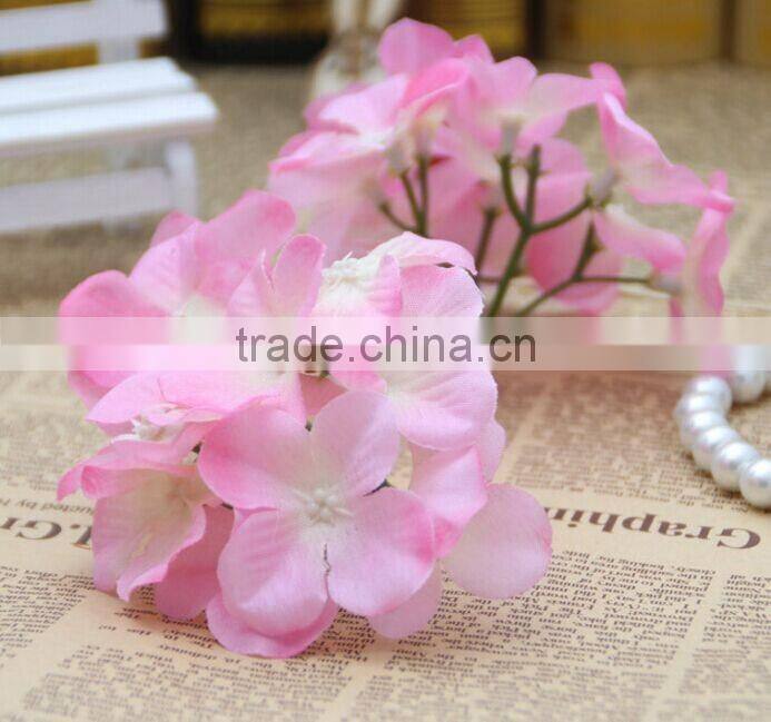 Silk artificial hydrangea flower heads fake flower for celebration
