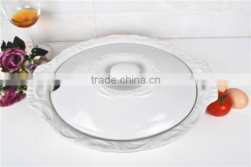 15" ceramic oval cook comal