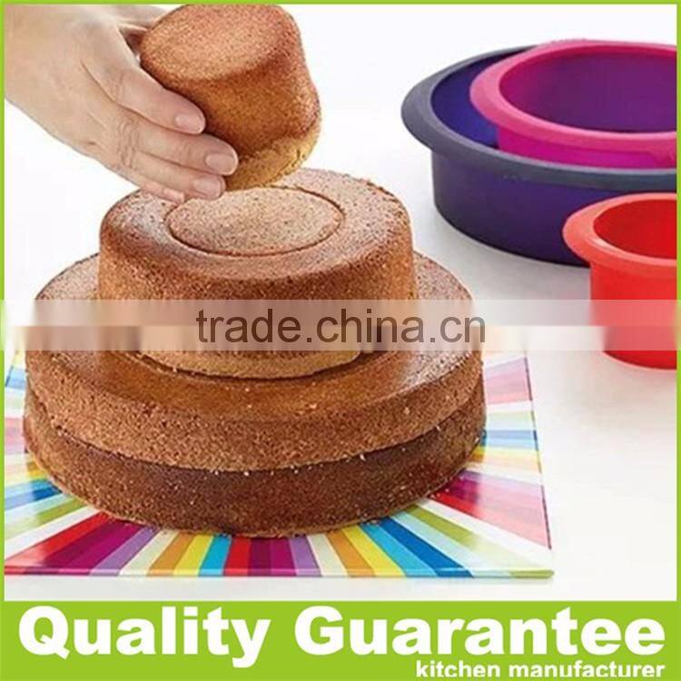 3 tiers cake baking pan silicone baking pan
