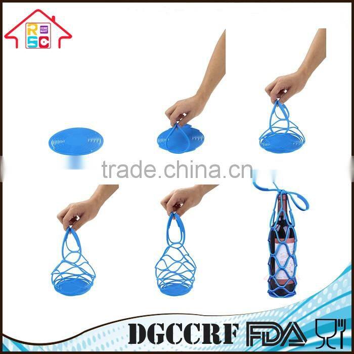 NBRSC Portable Silicone Flexible Win Beer Bottle Can Holder Mesh Bag Desk Mat Placemat