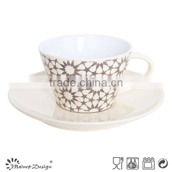 Hot sale Ceramic Stoneware indoor decoration cup and saucer flower pot