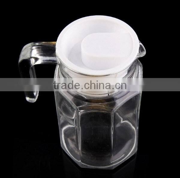 Hot style 0.5L transparent high clear juice octagonal glass pot