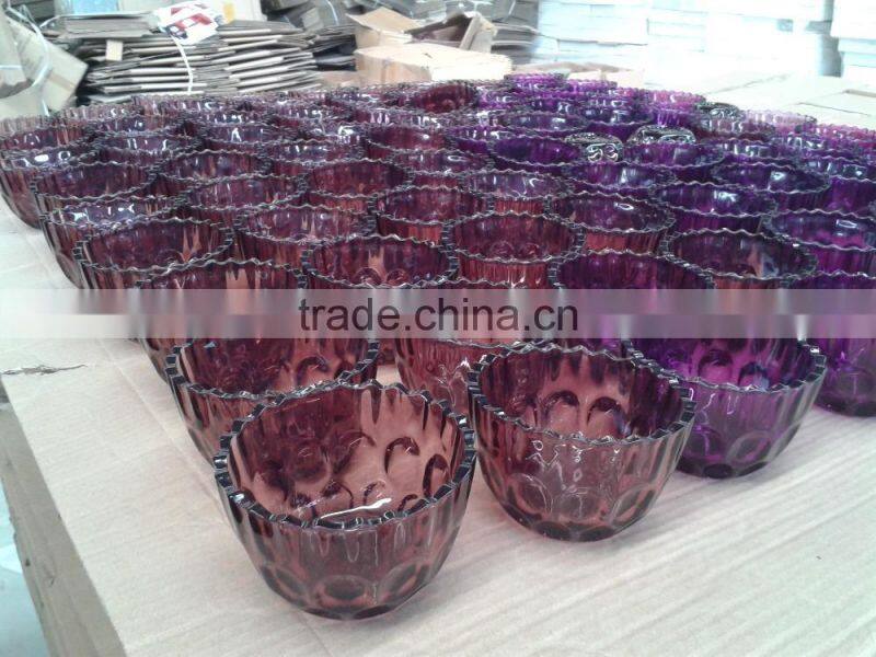 12oz 35oml higher quality colorful glass candle holder candle bowl