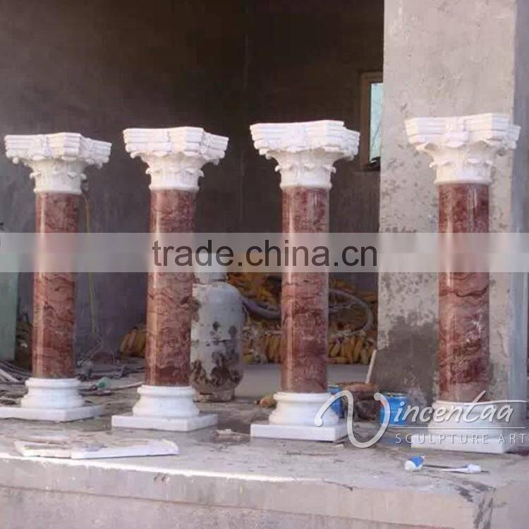 luxury decoration stone carving marble wedding columns wholesale
