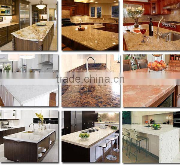 Engineered stone quartz calacatta white stone countertop for kitchen and bathroom