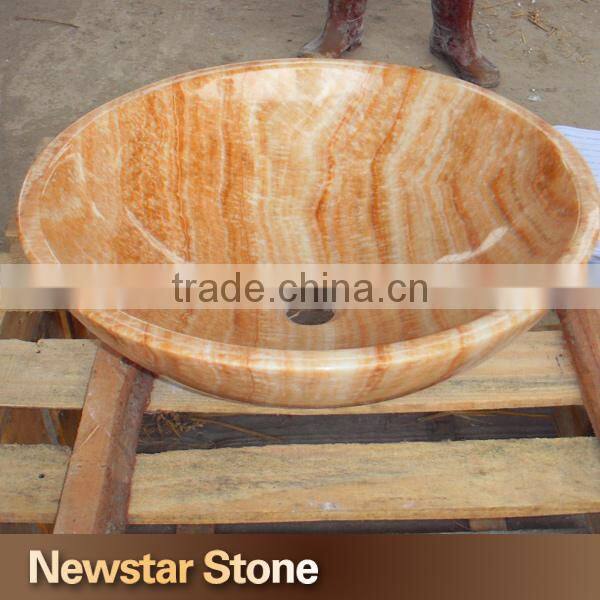 Polished Chinese natural marble bathroom corner sink