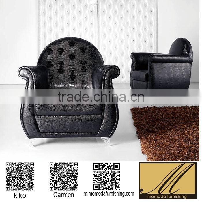 American living room bedroom Furniture blue fabric leisure Chair luxury coffee shop hotel room chair set