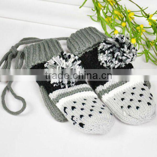 Black Women Outdoor Winter Acrylic Warm GLoves ZMR619