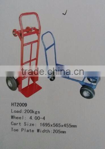 200kgs HT2009 saleable 4 pneumatic wheels hand trolley