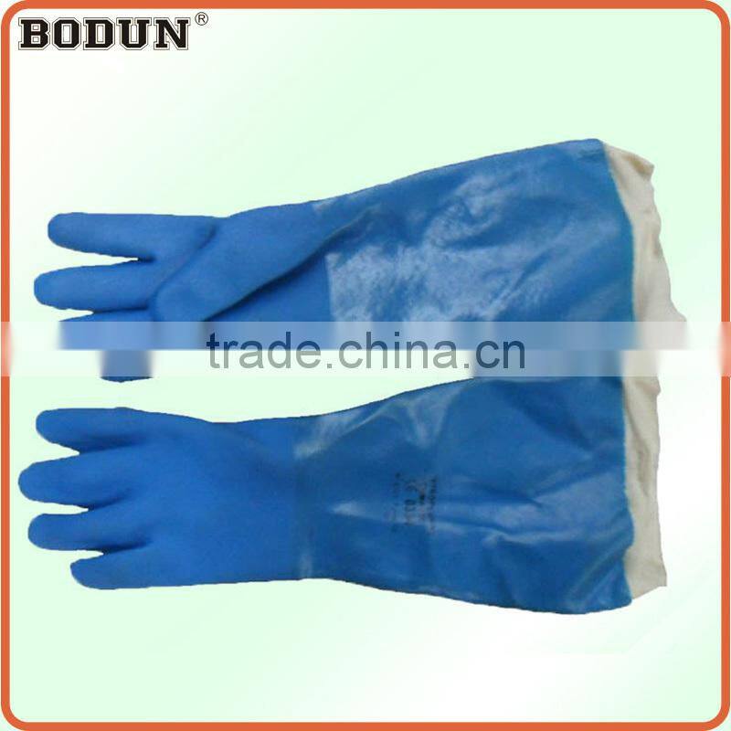 A3025 44cm long blue cheap price Rubber Glove