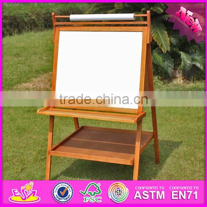2016 new design multi-function children wooden chalkboard easel for sale W12B104