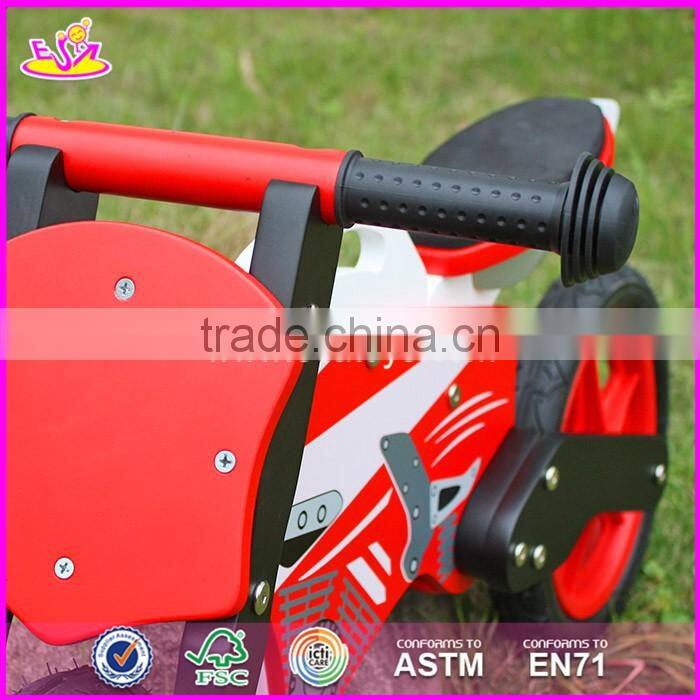 2015 Exhibition item wooden toy bike for kids,Promotion gift Wooden balance bike,High quality children wooden bike toy W16C013