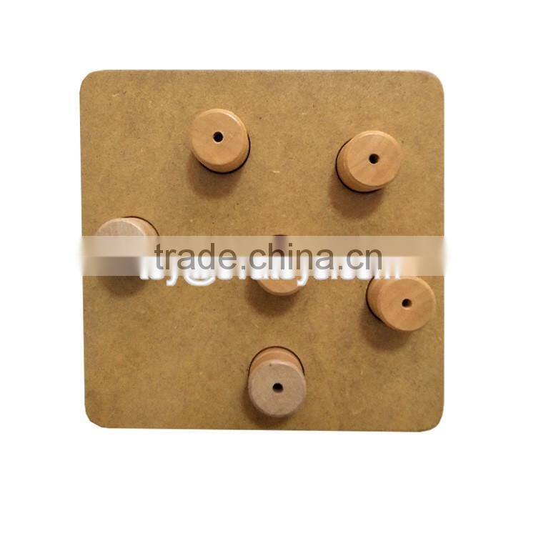 High quality safety double pet feeder wooden dog water bowl and food bowl W06F047