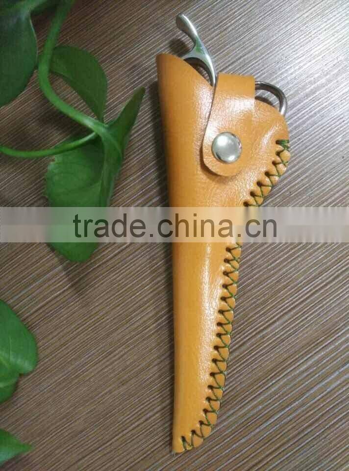 QJ-CP22 Professional real leather hair shears sleeves hairdressing scissor pouches holster