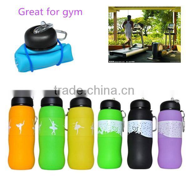 High quality direct factory silicone traveling water bottle