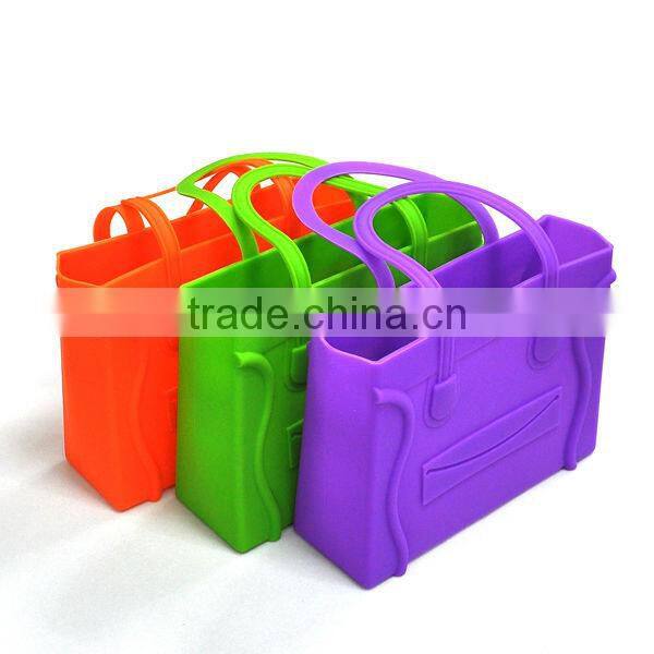 rectangular smile face big tote bag