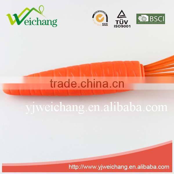 WCJ495 New design Carrot handle Egg whisk Silicone Wire Whisk, Egg Frother, Milk & Egg Beater Blender 10" hot sales