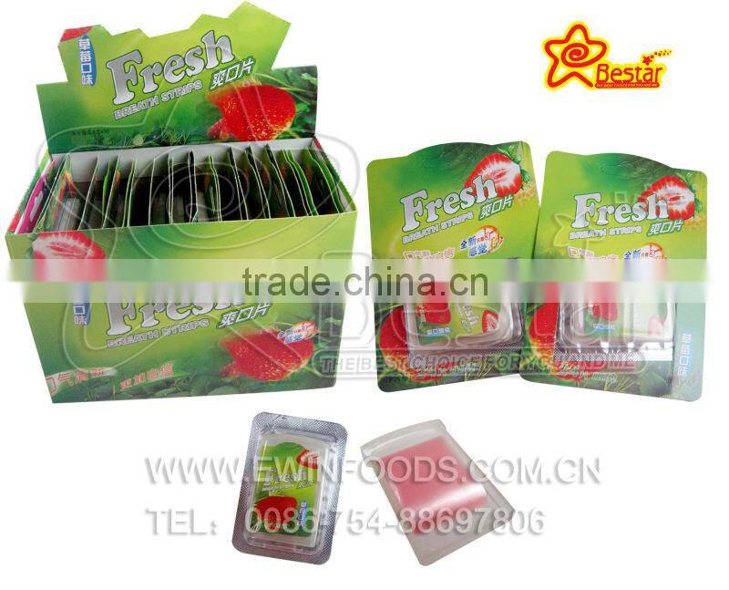 Strawberry Flavor Breath Fresh Strip