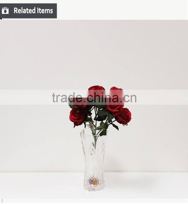 High quality fabric artificial rose of 7 head
