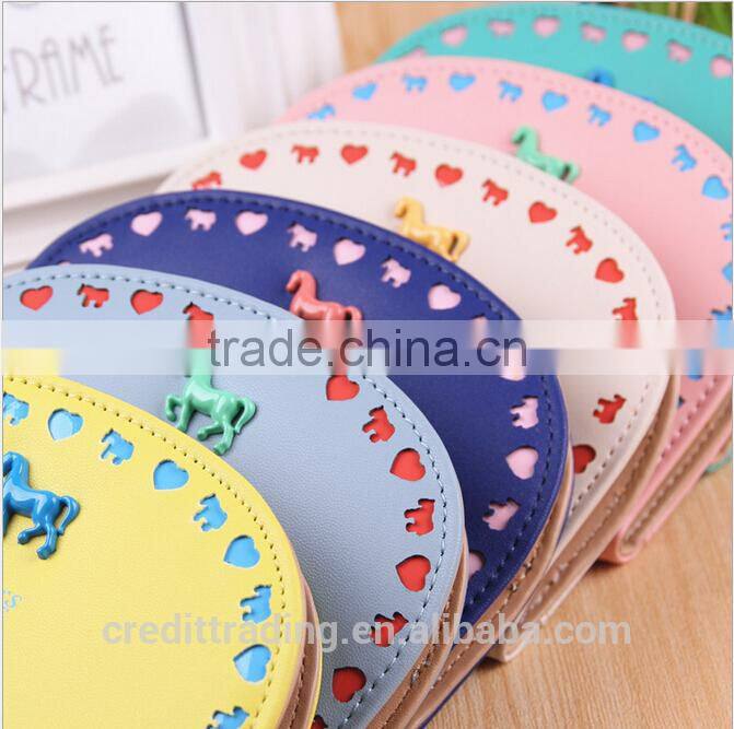 2015 new style leather ladies wallet on hot sell