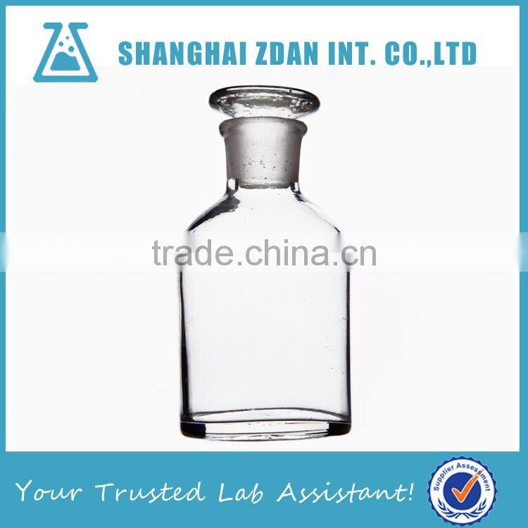 Clear, Narrow Mouth Reagent Bottles With Ground-in Glass Stopper Or Plastic Stopper, Laboratory Glassware