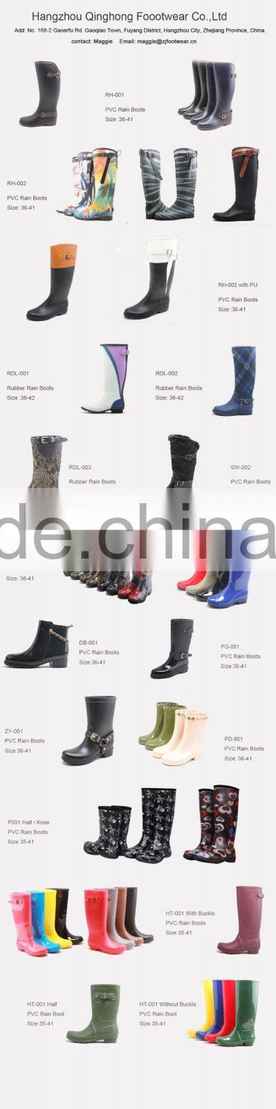 2017 new style rain boots women wellington boots