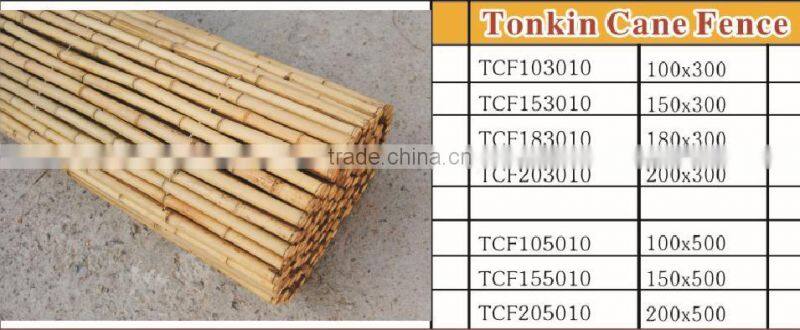 Natural Football Field Fence 3.5' 12-14mm bamboo cane for several sizes