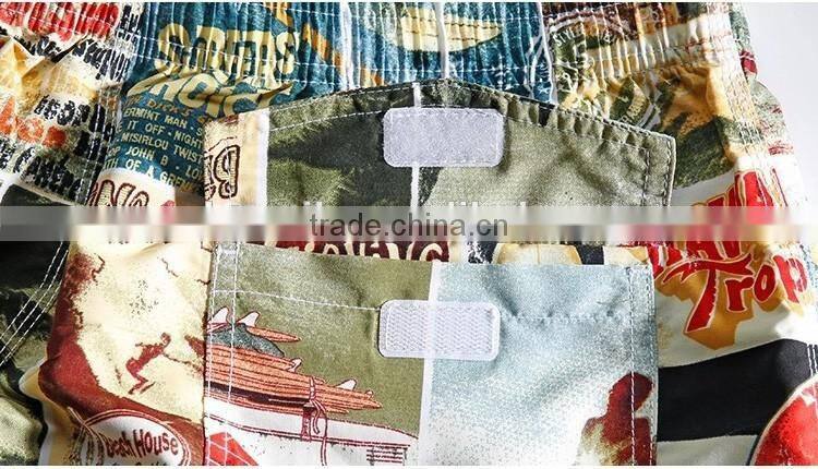 Printed vintage funny fabric beachwear swimwear for man