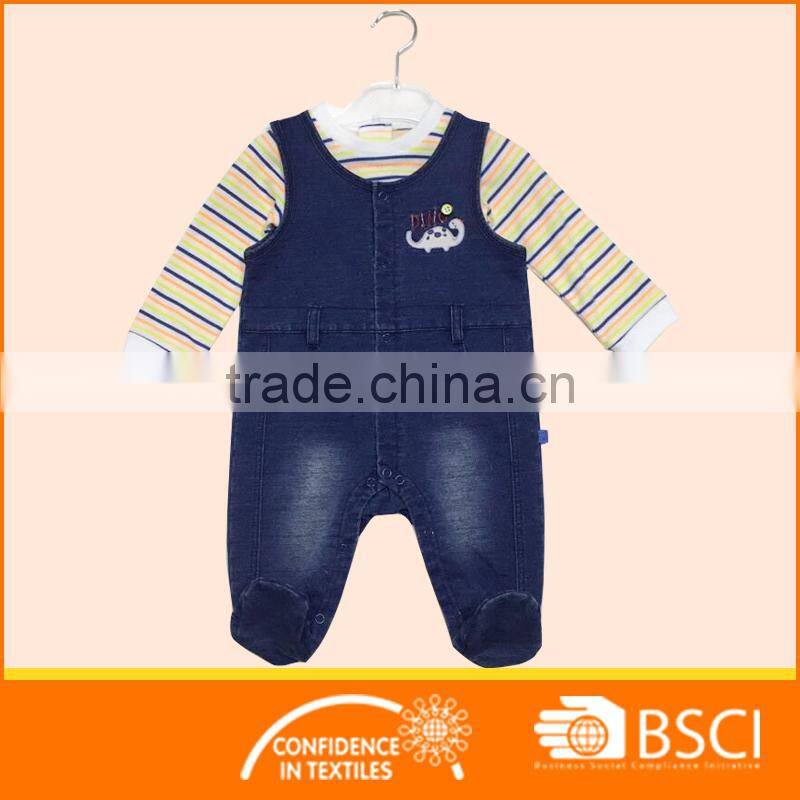 Baby Two Pieces Set T Shirt And Denim Overall Clothing
