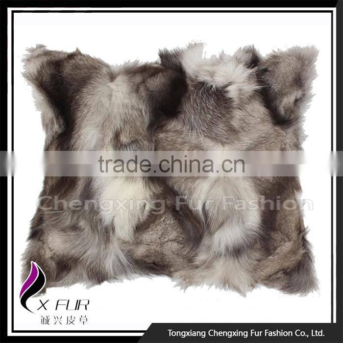 CX-D-101C Wholesale Decorative Fox Fur Pillow Case Cover