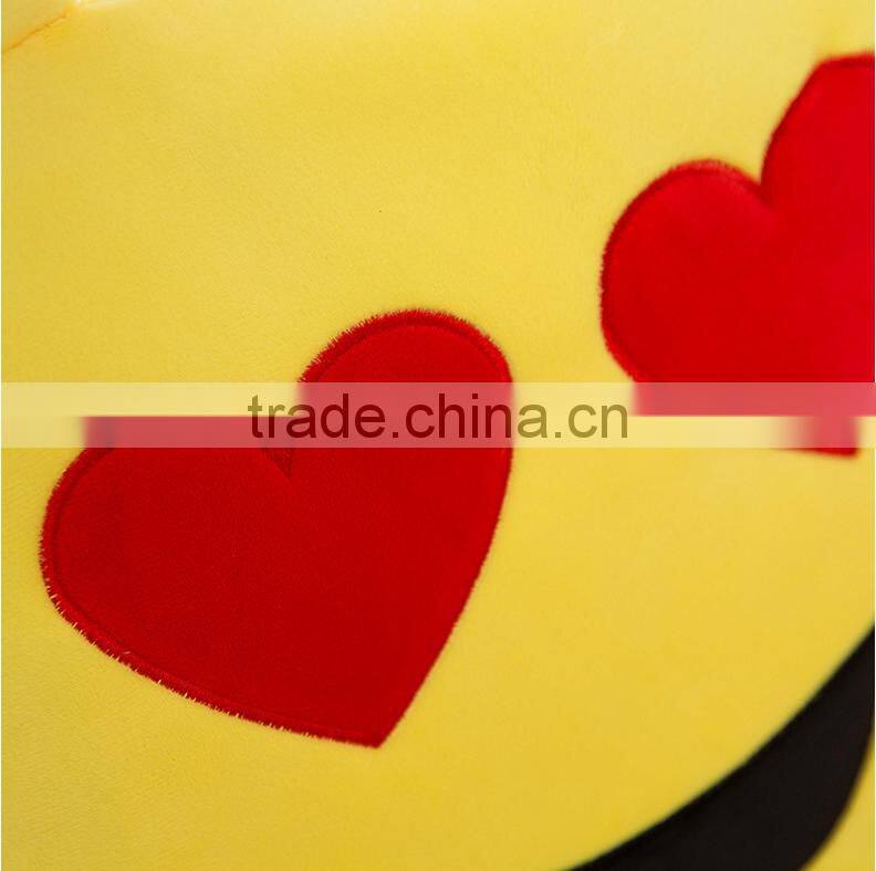 2016 hot sale custom emoji plush pillow blanket
