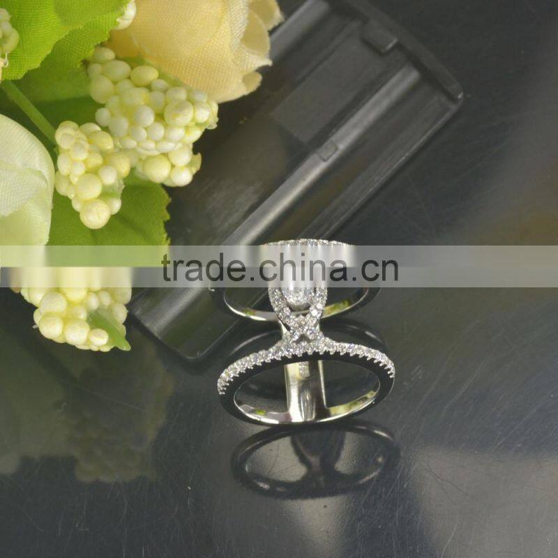 Fashion sterling silver rings with main stone oval shape 6*4mm