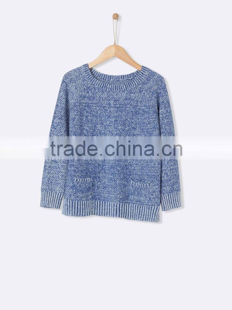 High Quality Girl's Patterned knit and openwork sweater (BKNB32)