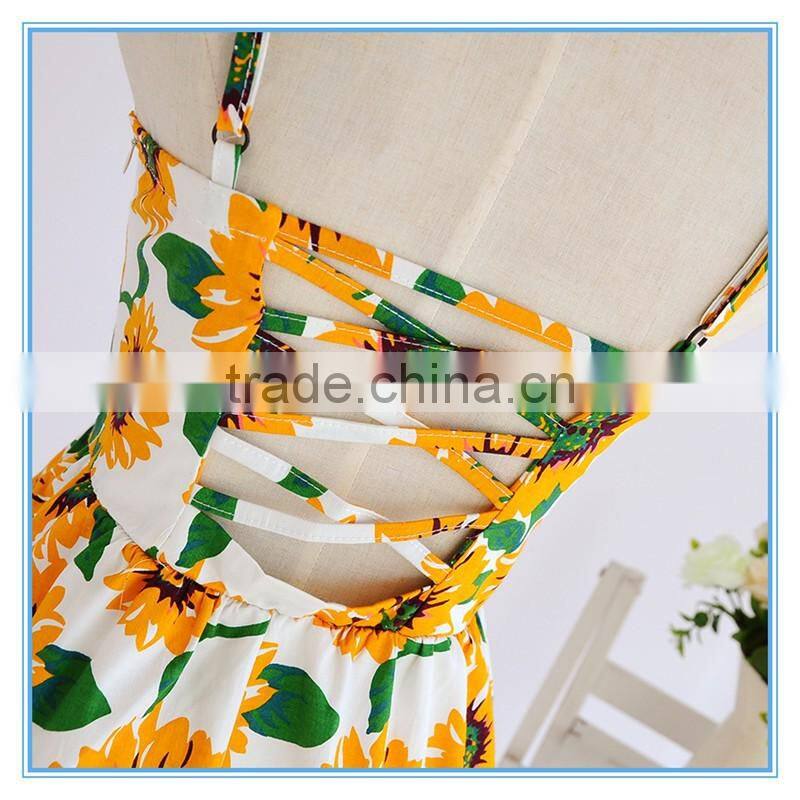 Korean Summer Dresses New Fashion Lady Dress Backless Dress Beach Patterns