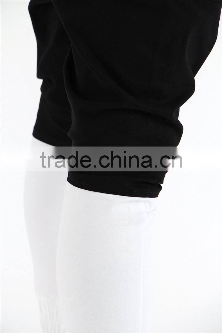 New fashion white and black combination pants mens hip-hop trousers