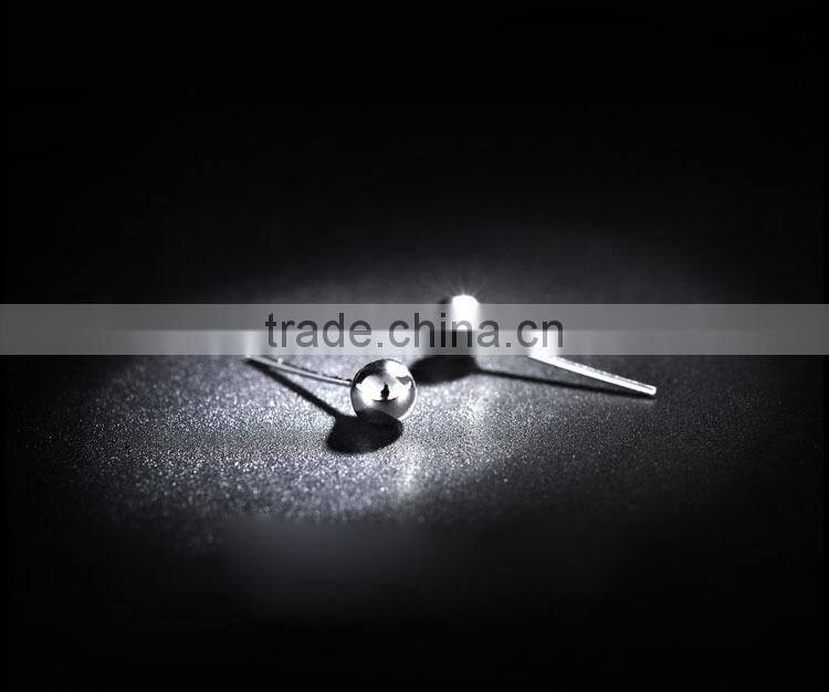 3mm 4mm 5mm ball sterling silver stud earring