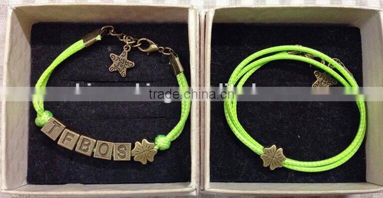 cutom logo tag leather bracelet personalized logo charm leather bracelet unisex leather bracelet bangle