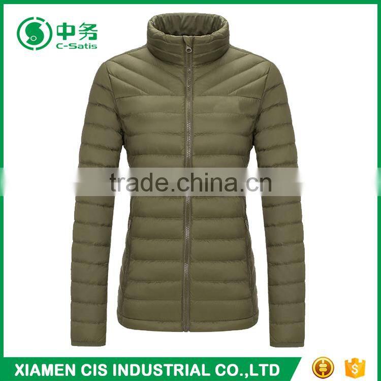 Latest Fashion Winter Ultra Light Slim Fit Woman Black Padded Jacket