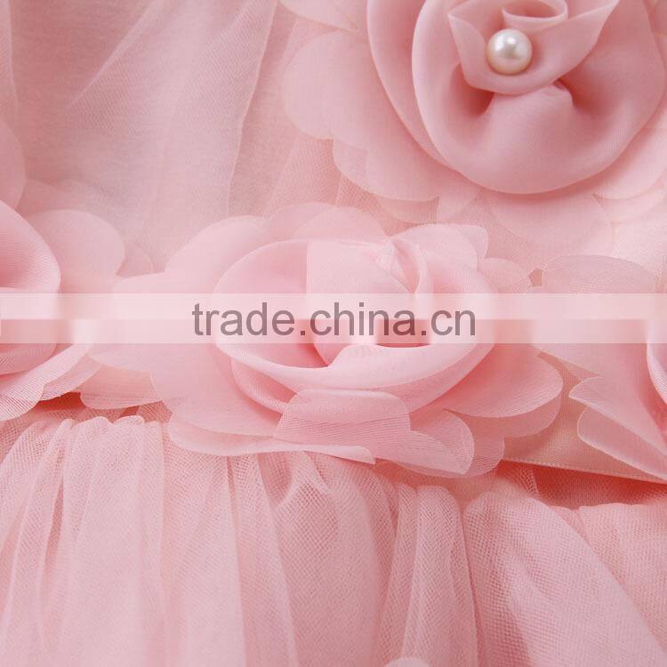 2017 New Style Winter Fall baby girls Pink Princess Flower Party dress baby dresses girls Purple long sleeves designer dresses